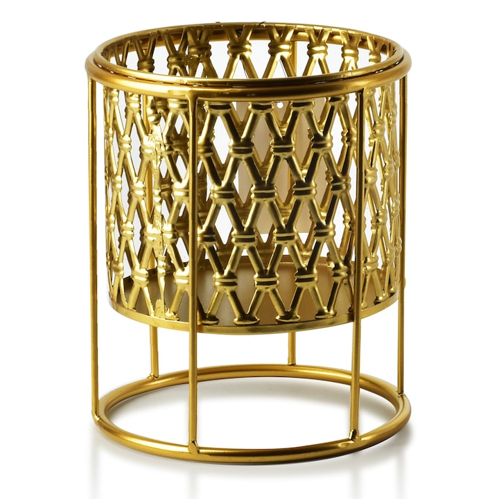 Ghiveci si suport Mondex Oslonka L, auriu