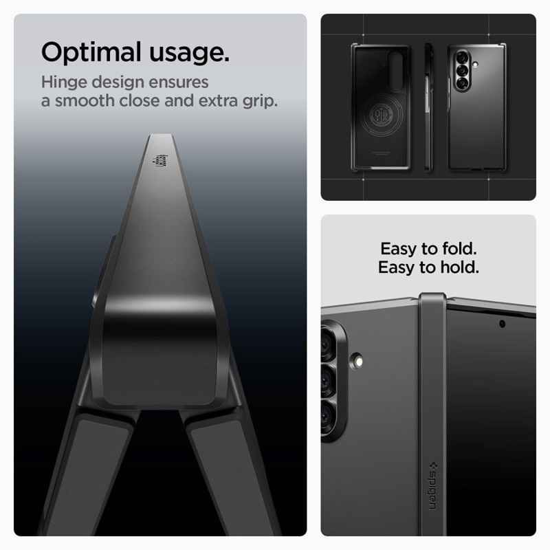 Carcasa Spigen Tough Armor Pro cu MagSafe, compatibila cu Samsung Galaxy Z Fold 7, Negru