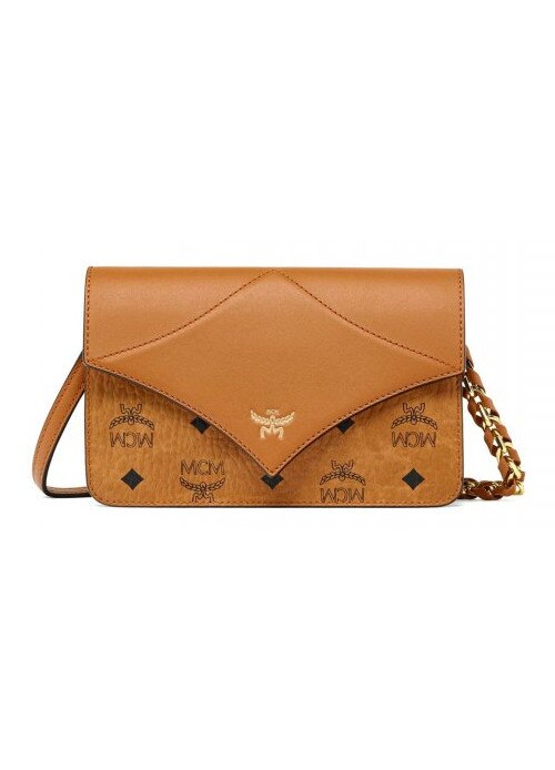 Geanta dama MCM Crossbody Diamond LTH Mix Cognac, piele nappa