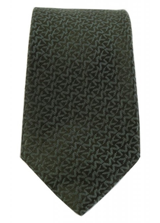 Cravata Michael Kors, imprimeu logo, kaki, marime unica