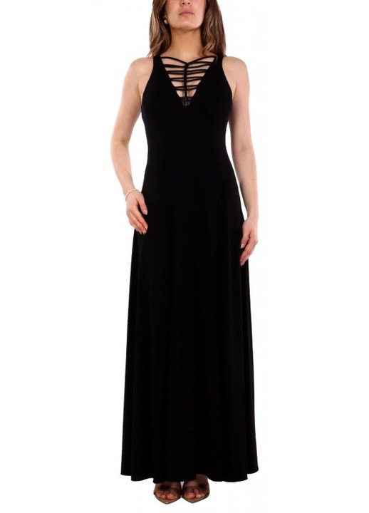 Rochie dama Emporio Armani, viscoza/elastan, negru, 42 EU