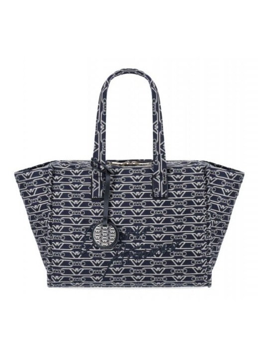 Női táska Emporio Armani, kulcsmintás, 63% pamut, 37% poliészter, 46x28x13cm