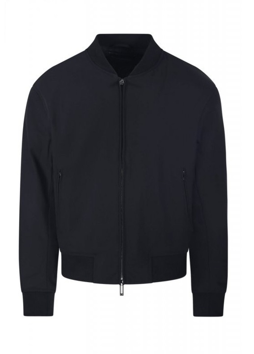 Geaca bomber Emporio Armani, neagra, 80% poliamida, 20% elastan