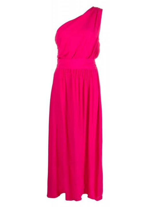 Rochie dama Pinko Agave, un umar, viscoza, fucsia