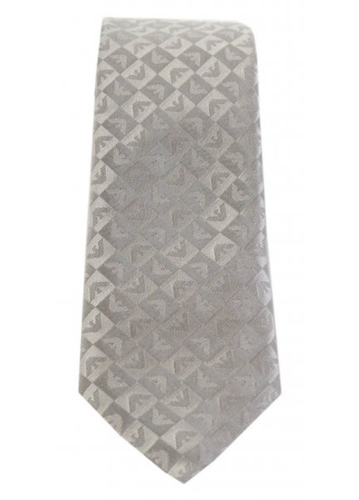 Cravata Emporio Armani, model Grabata, imprimeu logo, 100% metaxi, one size