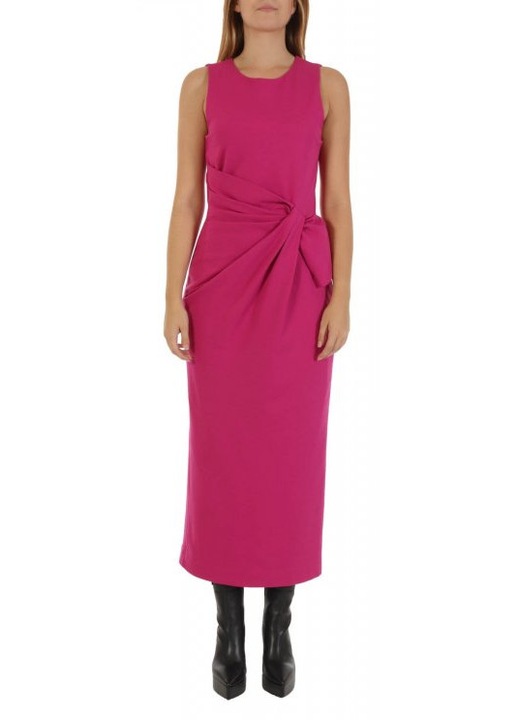 Rochie Emporio Armani midi pencil, fucsia, viscoza, 17% poliamida, 6% elastan, 44 EU