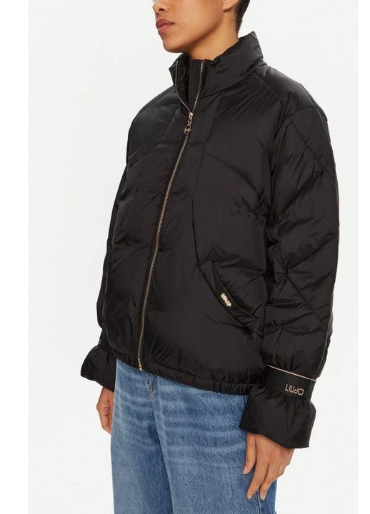 Geaca Liu Jo, cu maneci elastice, neagra, poliamida
