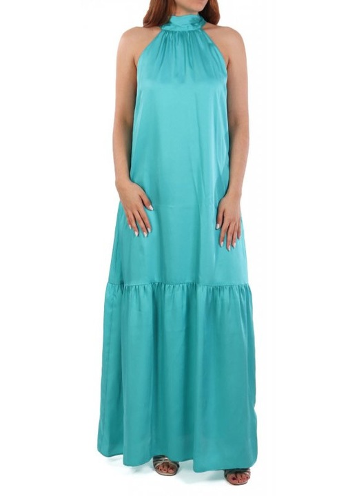 Liu Jo, Rochie lejera cu decolteu halter, Turcoaz