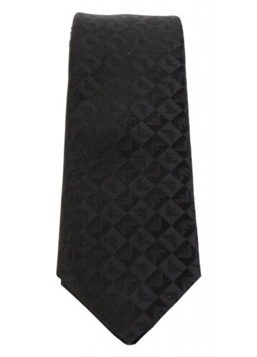 Cravata Emporio Armani, model Grabata, imprimeu logo, culoare mauro, marime unica