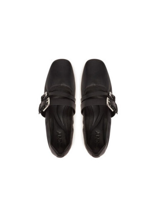 Dkny balerinacipő, K1556997, Valódi bőr, Fekete, Fekete