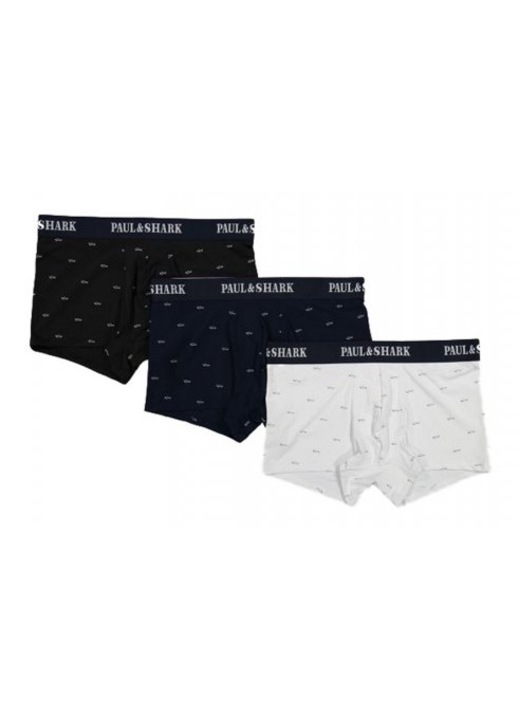 Lenjerie intima barbati Paul&Shark set 3 bucati multicolor, 91% bumbac, 9% elastan, M INTL