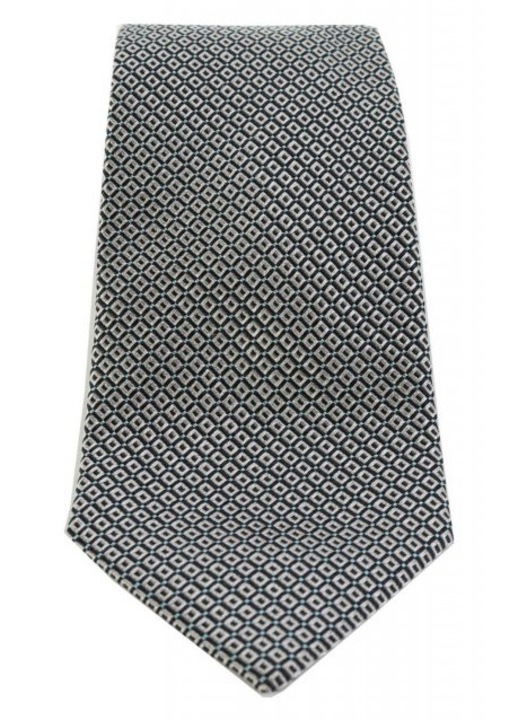 Cravata Armani Collezioni, model Grabata, 9cm, 100% matase, argintiu