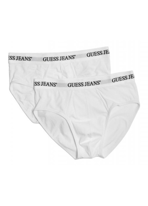 Set lenjerie intima GUESS JEANS, 2 elastic din bumbac, alb, Alb
