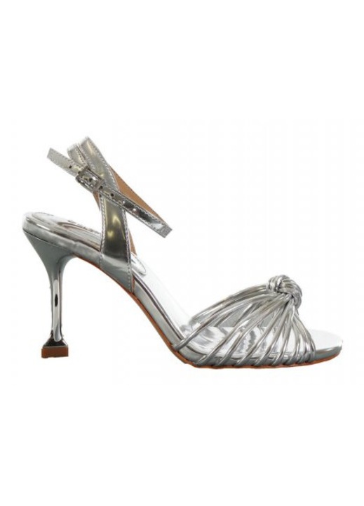 Sandale dama Schutz argintii, 100% piele, toc de 9 cm