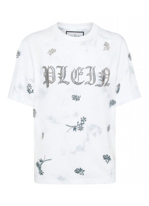 Tricou dama, PHILIPP PLEIN, Bumbac, Alb, M INTL