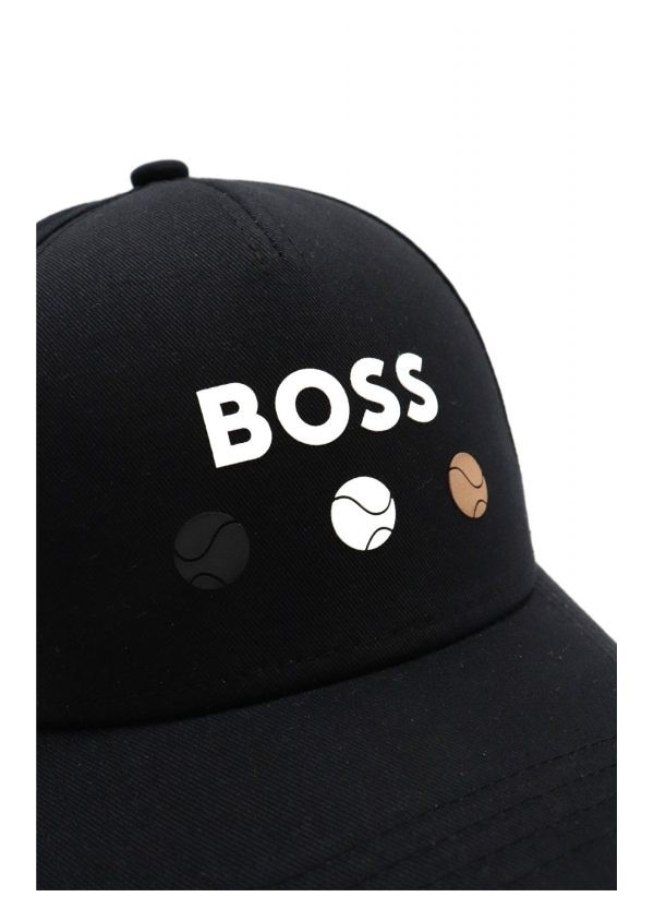 Sapca BOSS ATHLEISURE KAPELO ZED, 100% bumbac, culoare mauro, one