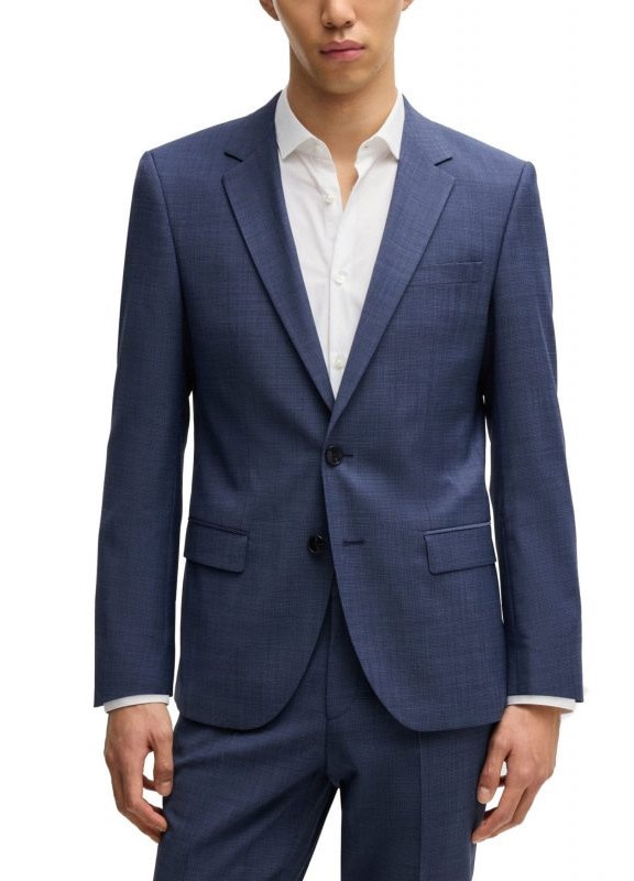 Costum Barbati HUGO Henry Getlin 232X Slim Fit Albastru Poliester Si costum-barbati-hugo-henry-getlin-232x-slim-fit-albastru-poliester-si