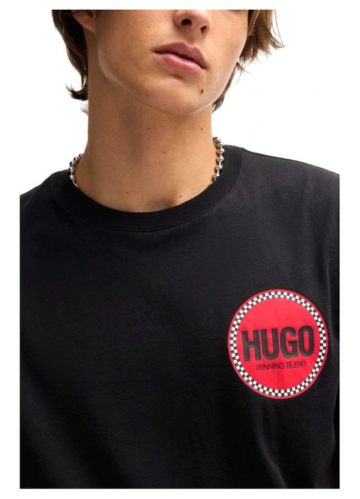 Tricou barbati DANETCHORB, HUGO, Bumbac, Negru, M INTL