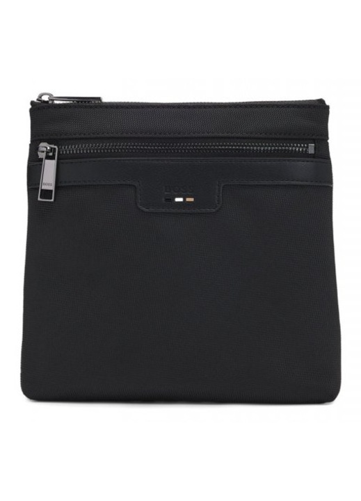 Férfi táska, BOSS, TSANTAKI CROSSBODY RAY_N_ENVELOPE, poliészter, fekete, one size