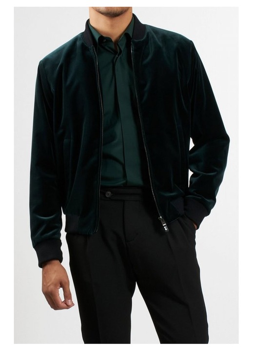 Geaca bomber BOSS, neagra, 100% bumbac, 50 EU