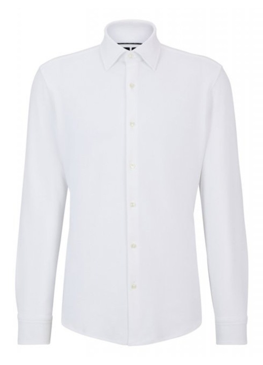 Camasa barbati BOSS regular fit, alb, poliamida