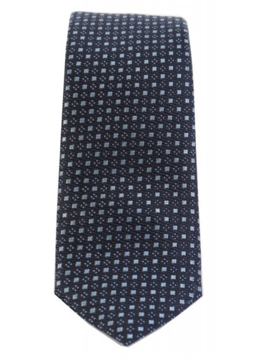 Cravata BOSS, model MikroKaro, 100% matase, albastru, One Size