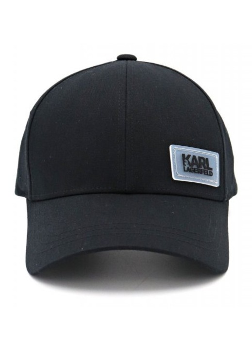 Sapca barbati Karl Lagerfeld KAPELLO LOGO, bumbac 60%, poliester 40%, maro, one size