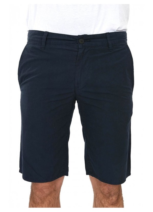 Pantaloni barbati, BOSS, bermuda chino, croiala regulata, bleumarin, bumbac, 32 EU