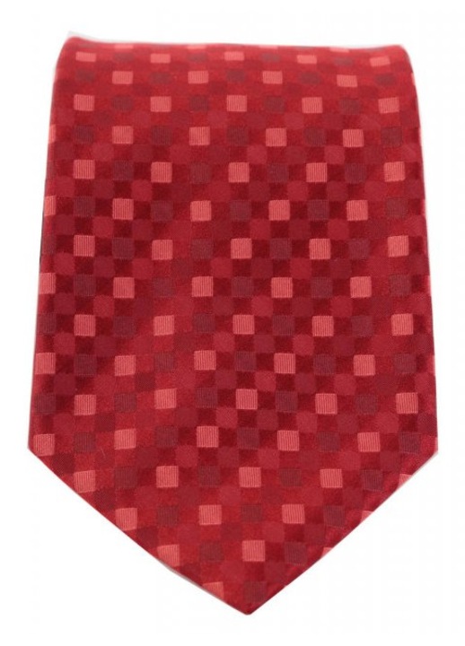Cravata BOSS, model Schediaste, marime unica, 100% matase, rosie, 9cm