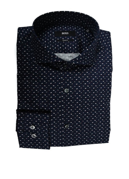 Camasa barbati BOSS SLIM FIT, albastra, textil, 40 EU