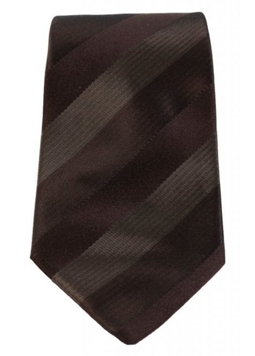 Cravata BOSS 8.5cm matase naturala maro unisex
