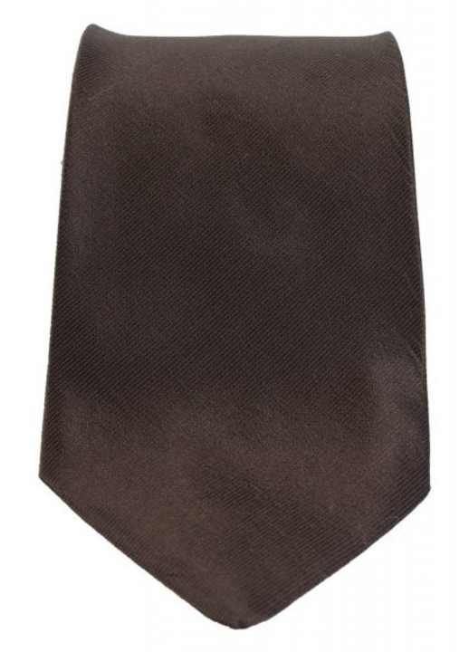 Cravata BOSS, model GRABATA, 9cm, matase 100%, culoare cafea, dimensiune unica