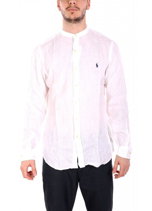 Camasa barbati, Ralph Lauren, Slim fit, Bumbac, Alb, L INTL