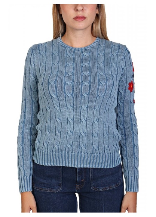 Pulover dama, Ralph Lauren, Bumbac, Albastru deschis, S INTL