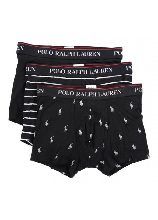Set lenjerie intima Ralph Lauren, 3 boxeri, negru bleumarin/negru, bumbac elastic