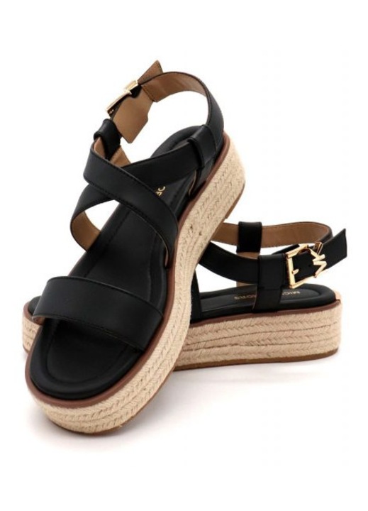 Női szandál Michael Kors Lynn, ökológiai bőr, 5 cm sarokmagasság, fekete