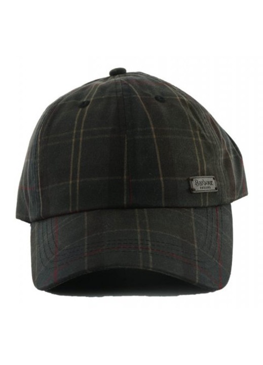 Sapca Barbour KAPELLO LOGO KARO WAX, 100% bumbac cerat, unisex, one size