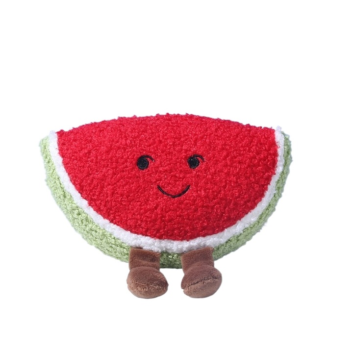 【Arbuz】 Jucarii pentru animale de companie cu forma de fructe si legume, pentru pisici si caini, CRINKLE & SQUEAK DOG TOY - 2-in-1 Sound Excitement, pentru a distra si a preveni distrugerea casei