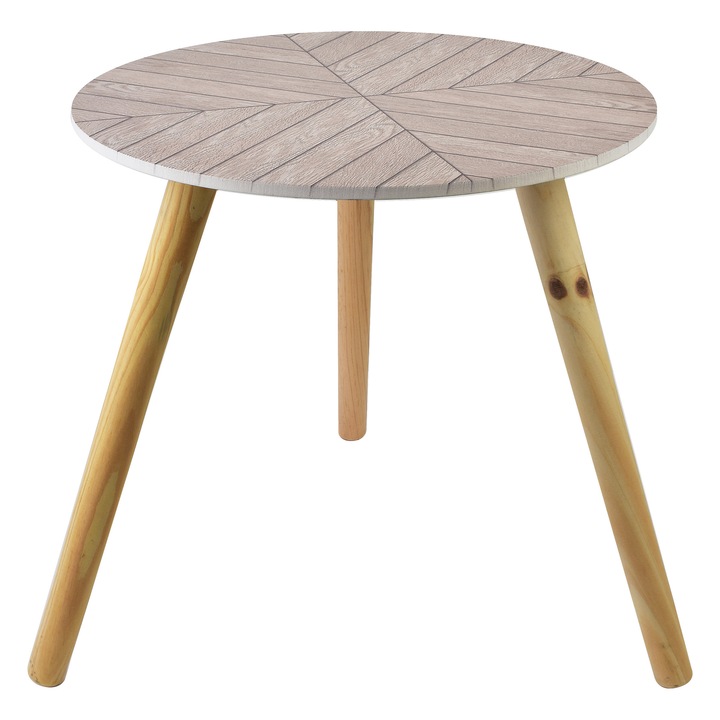Masa LAMMY, Mondex, 40x40x38cm, design minimalist, natur