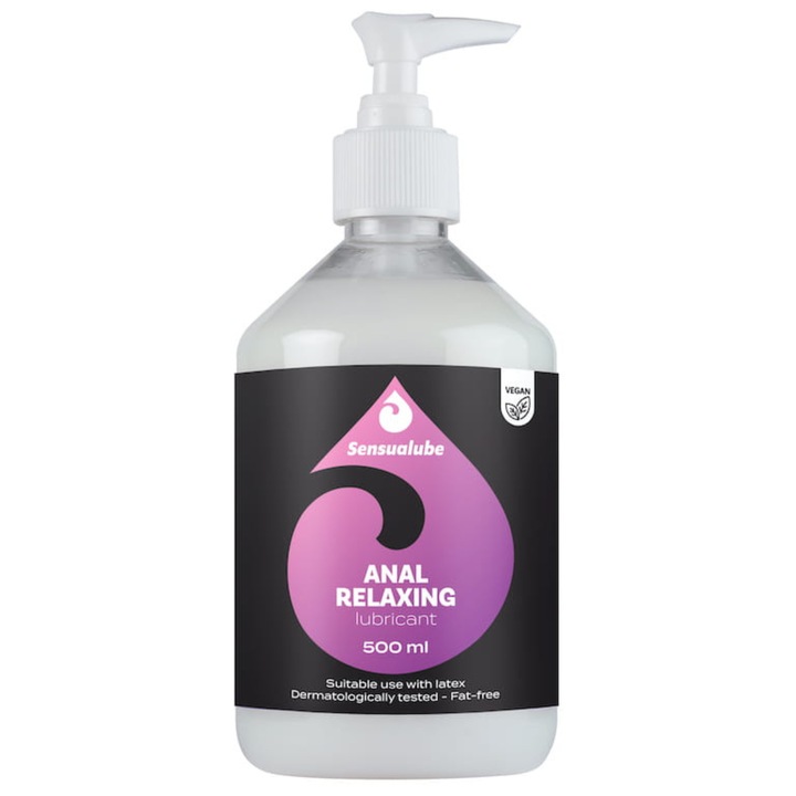 Lubrifiant anal relaxant Sensualube 500ml, crema, cu mentol
