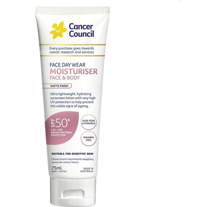 Cancer Council SPF50+ láthatatlan, nem zsíros arckrém