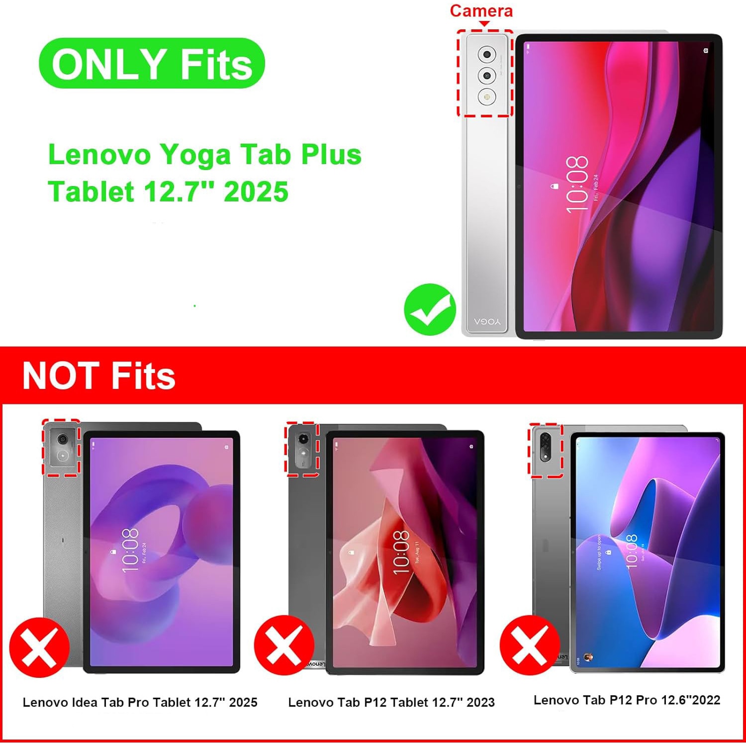 Husa tabletă Omelivon, pentru Lenovo Yoga Tab Plus 12.7", auto sleep/wake, multicolor, 2025