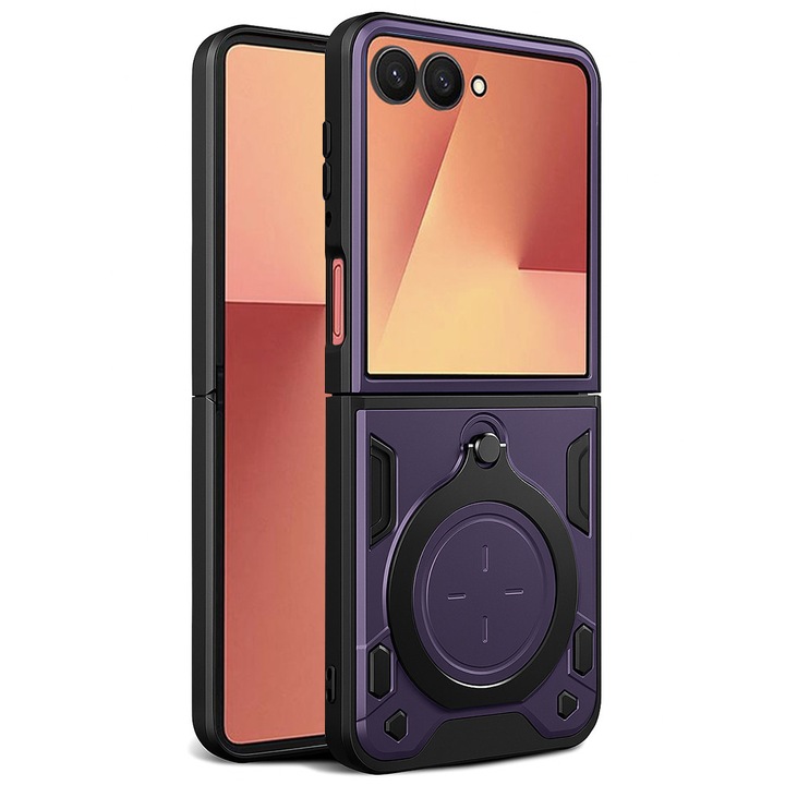 Калъф за защита, съвместим със Samsung Galaxy Z Flip7, Тим, лилав