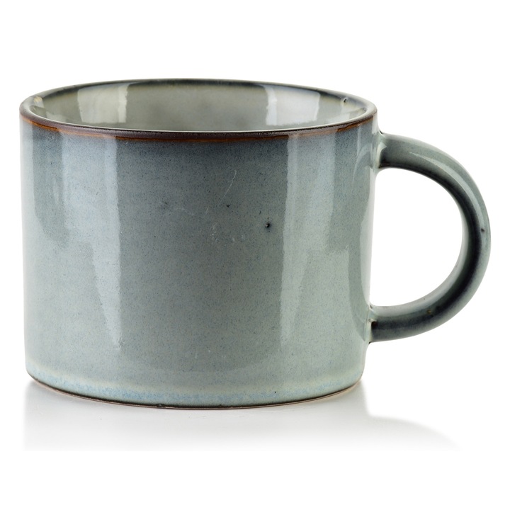 Cana BASIC NATURE, ceramica, design minimalist, culoare naturala, 13x10x7.5cm, 350ml