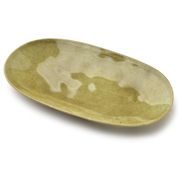 Platou oval, Mondex, BASIC NATURE, ceramica, natural, 31,5x18cm