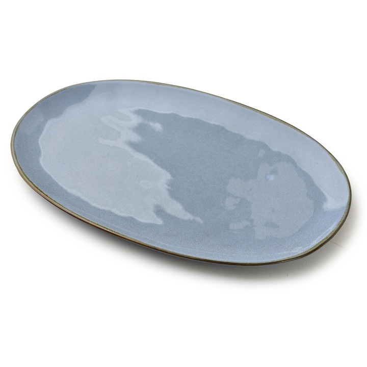 Platou oval Mondex BASIC NATURE ceramica naturala 37x22,5cm