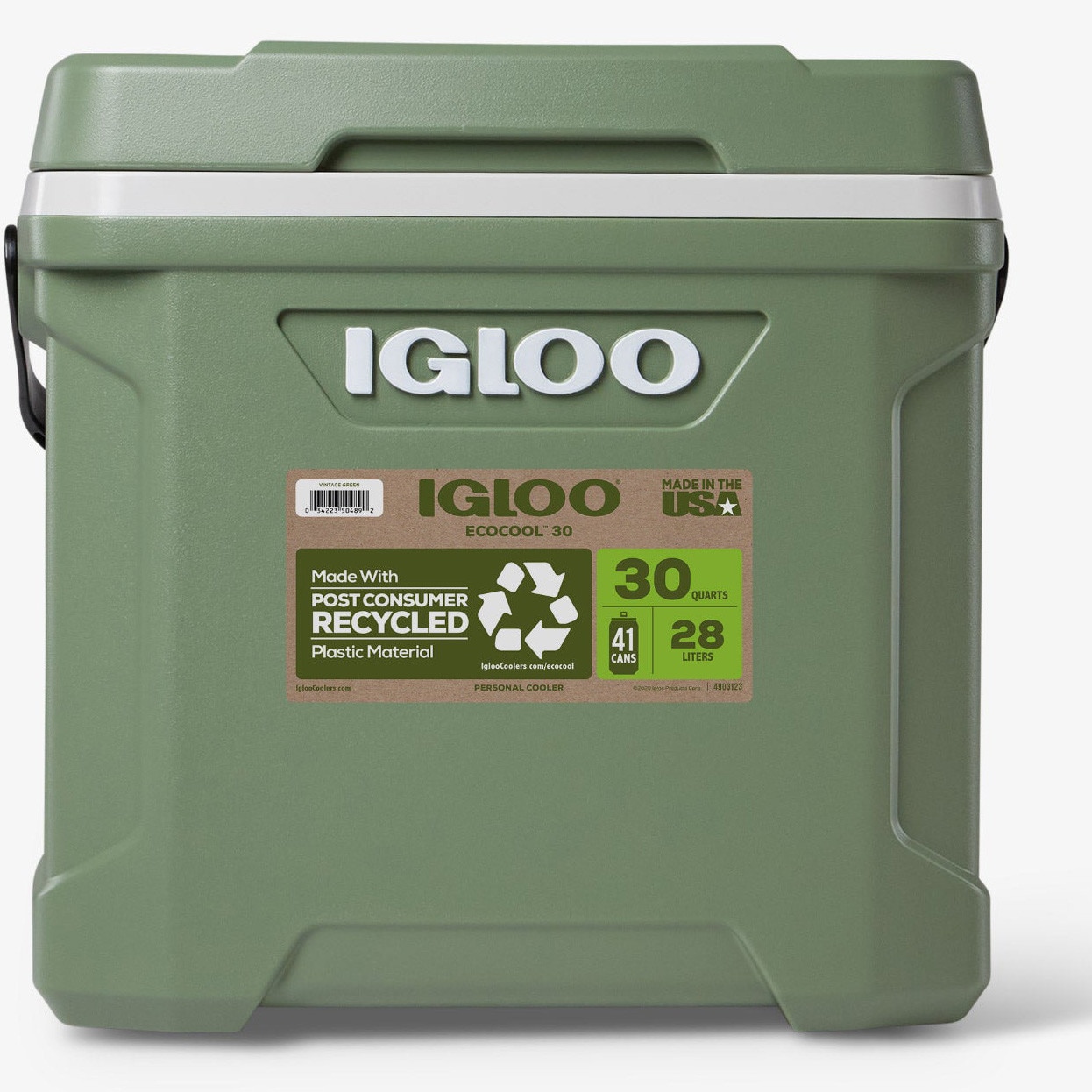 Lada frigorifica pasiva Igloo 30 QT, 28 litri, verde
