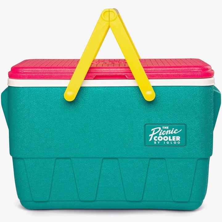 Хладилна кутия Igloo 25 QT, Пасивна, Тип ретро кошница за пикник, 23 литра, Зелен