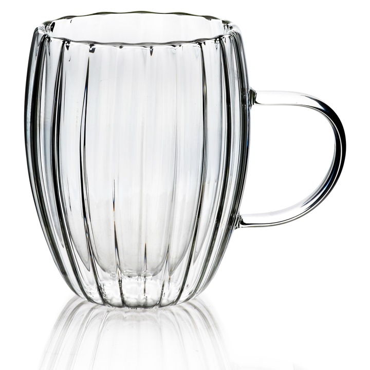 Cana PETER, sticla borosilicata, 300ml, transparent