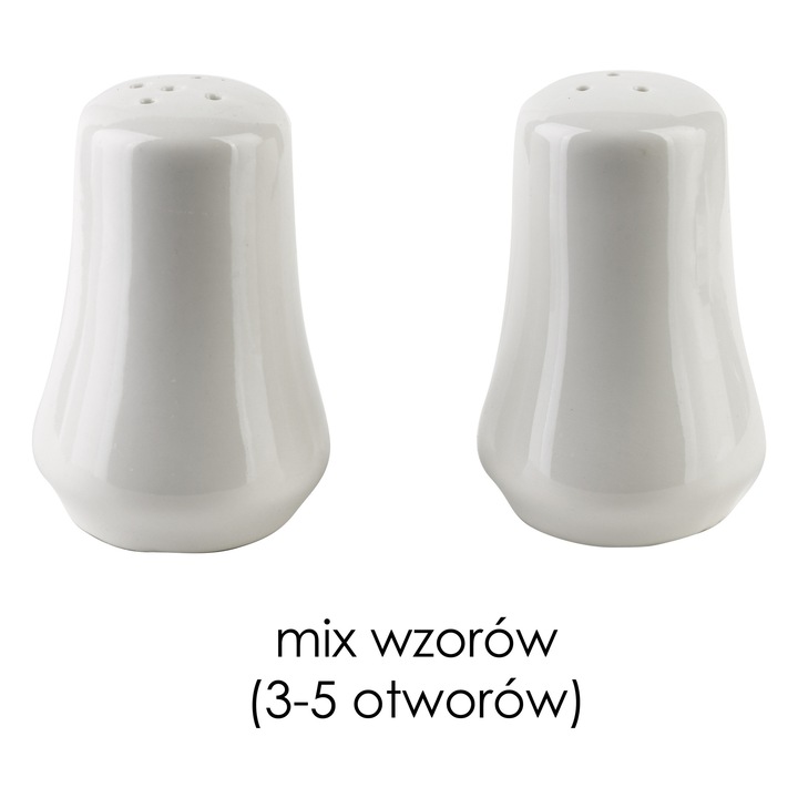 Set 2 Przyprawnikow Sol/Pieprz, Mondex, Porcelan, Design Clasic, Compact